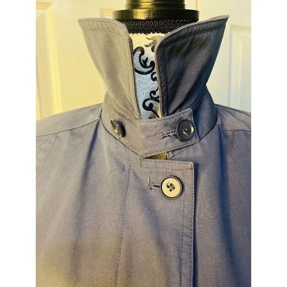 London Fog Women’s Rain Trench Coat Jacket Violet Lt Purple Lined Size 6 Vtg - Picture 3 of 10